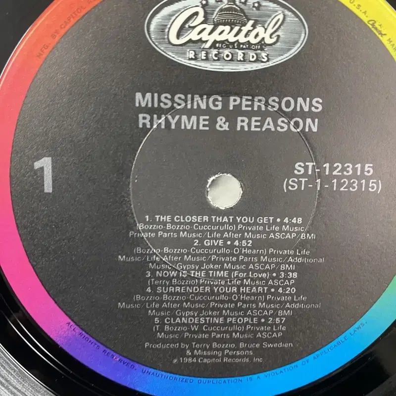 MISSING PERSONS  LP / AA2514