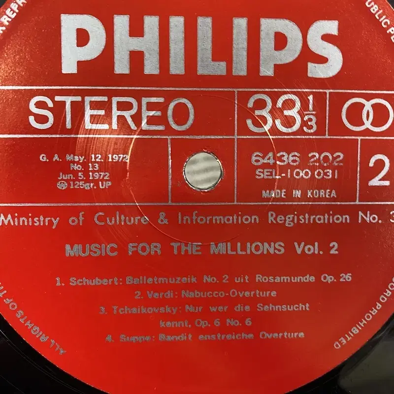 MUSIC FOR THE MILLIONS LP / AA2592