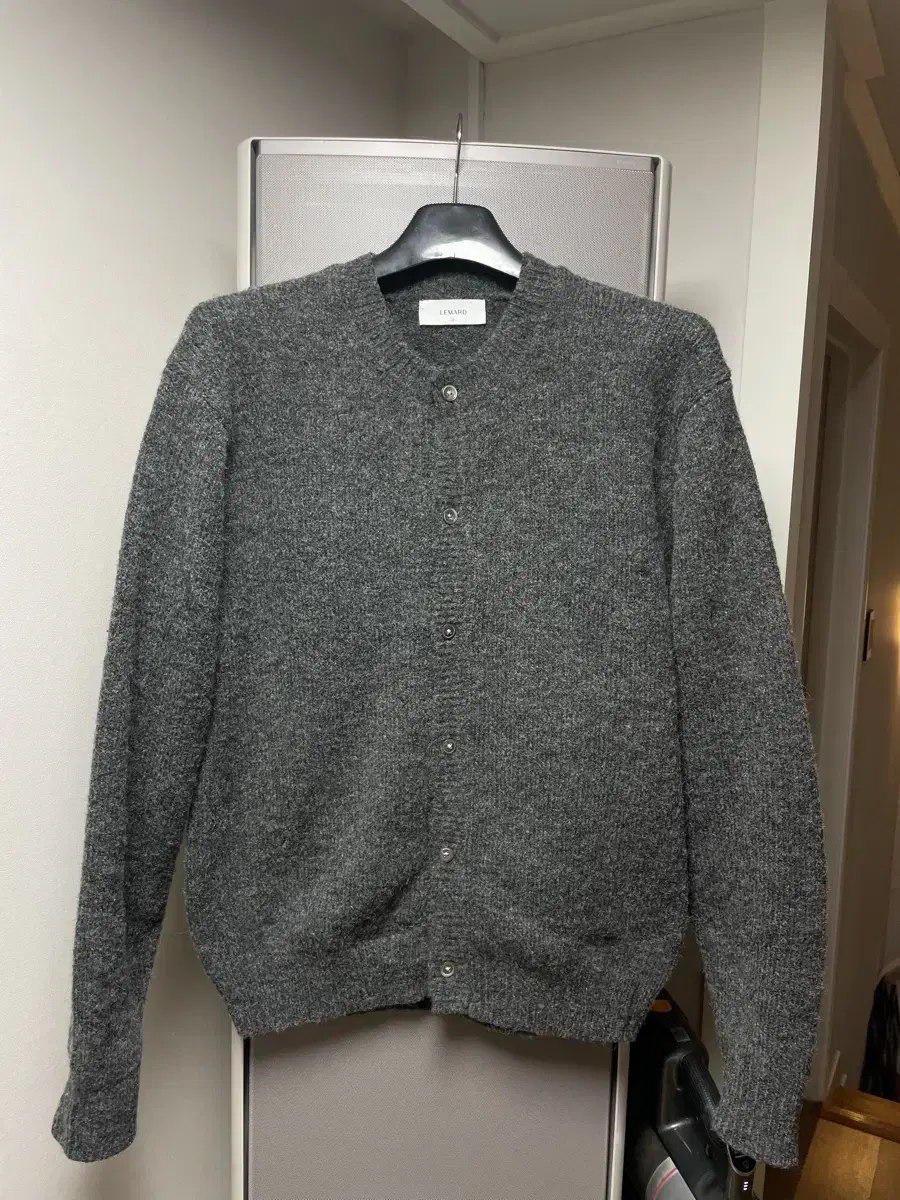 Remade Wool Overfit Round Cardigan Charcoal (New)