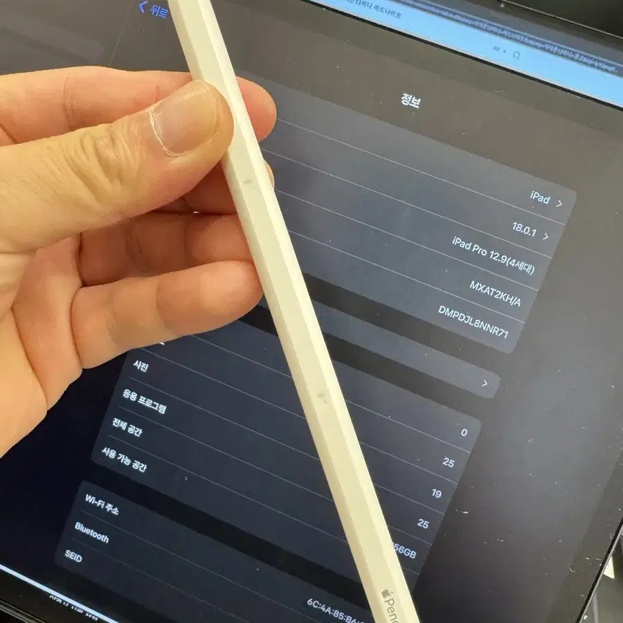 S급 아이패드프로 12.9(4세대) 256gb wifi용 +애플펜슬