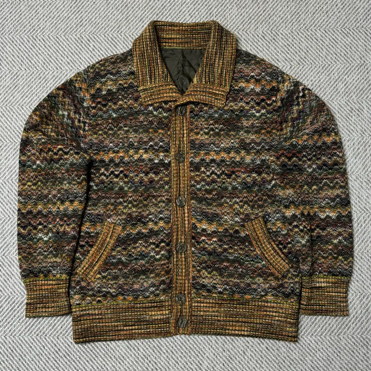 OldCountry VTG 90s Old School Ethnic Patterned Wool Cardigan Jacket