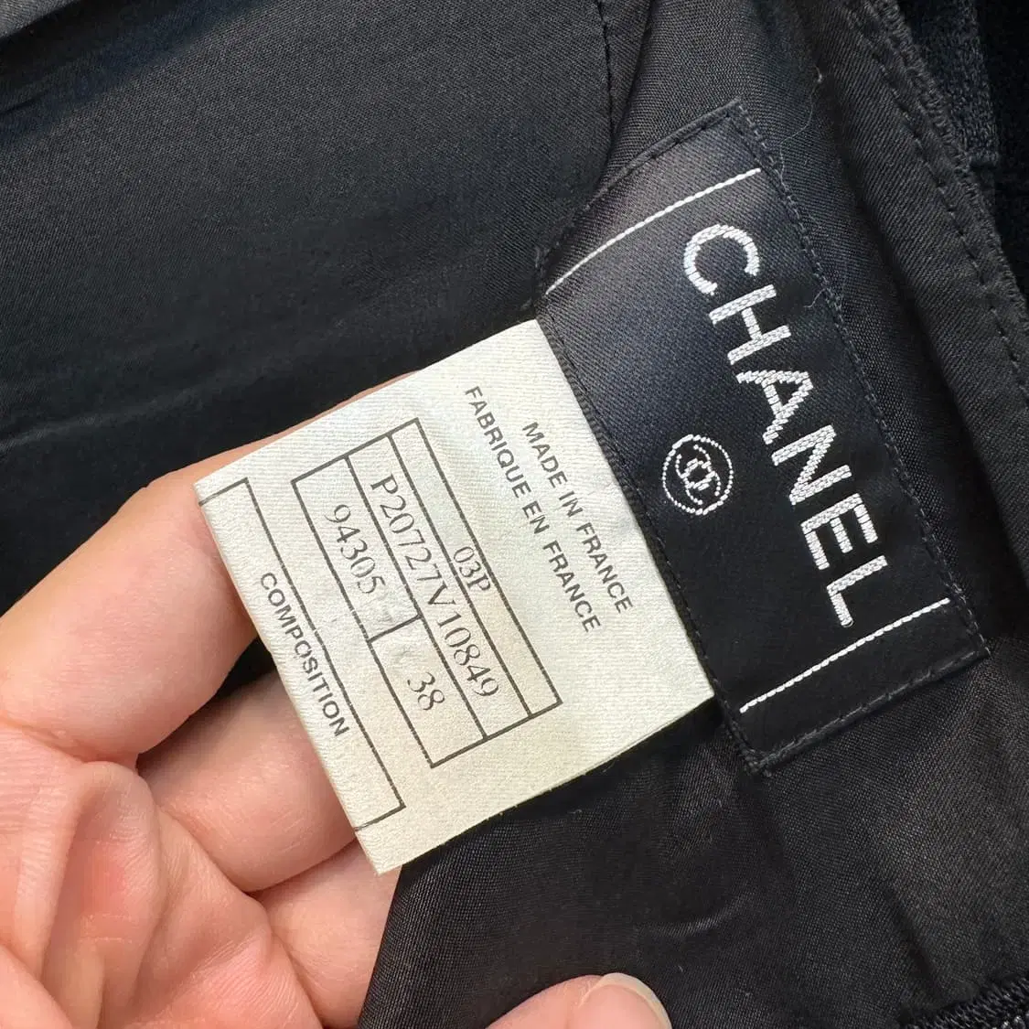 Chanel 샤넬 03 플레어 미디 스커트 블랙