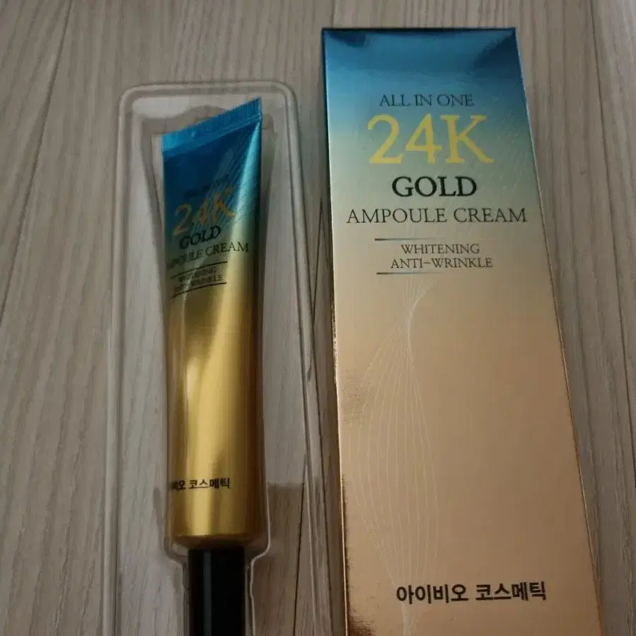 아이비오24K 골드 주름 미백 기미 시카 앰플 크림 40ml