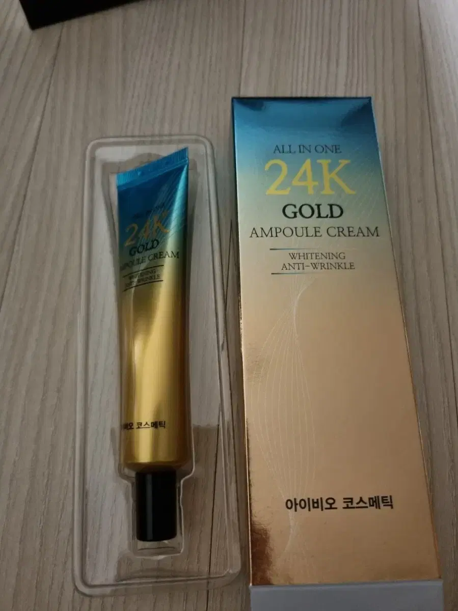 아이비오24K 골드 주름 미백 기미 시카 앰플 크림 40ml