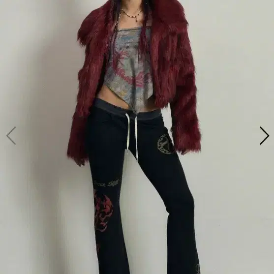 배디 badee 퍼자켓 FUR JACKET BURGUND 버건디