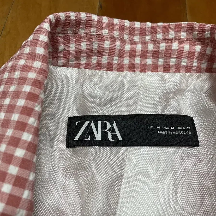 [미착용 새상품] 자라(ZARA) 여성 오버핏 깅엄 블레이저 자켓