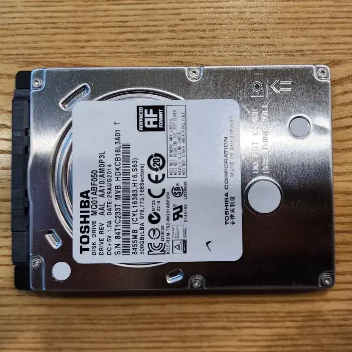 도시바 TOSHIBA 2.5 HDD 500GB 하드디스크  중고