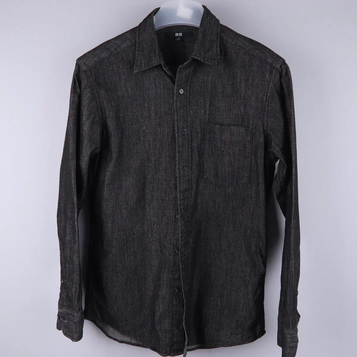 Uniqlo Denim Shirt Black Blue (S)