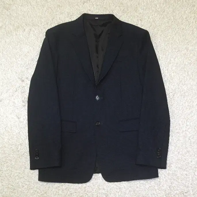 95)System Homme Italian fabric wool blazer dark navy