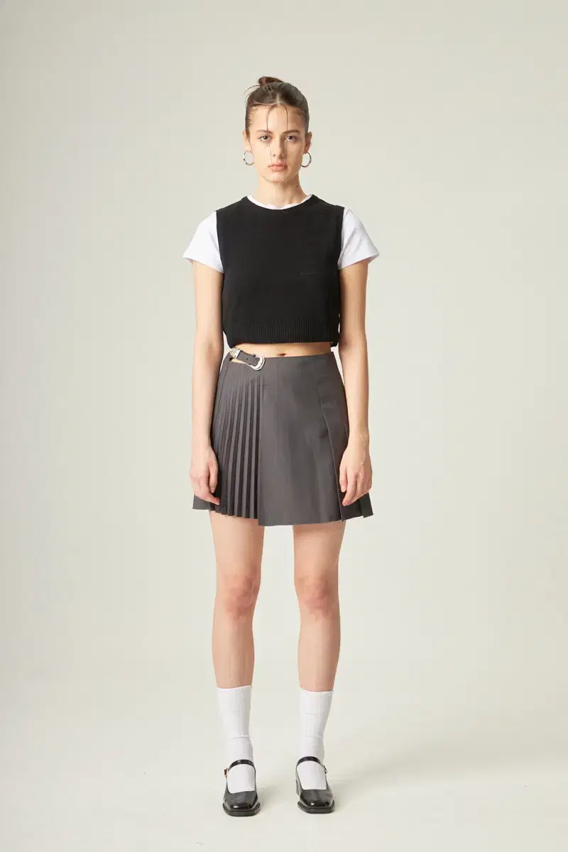 스푸닝 글로니 플리츠 스커트 xs/s BEXLEY BELTED SKIRT