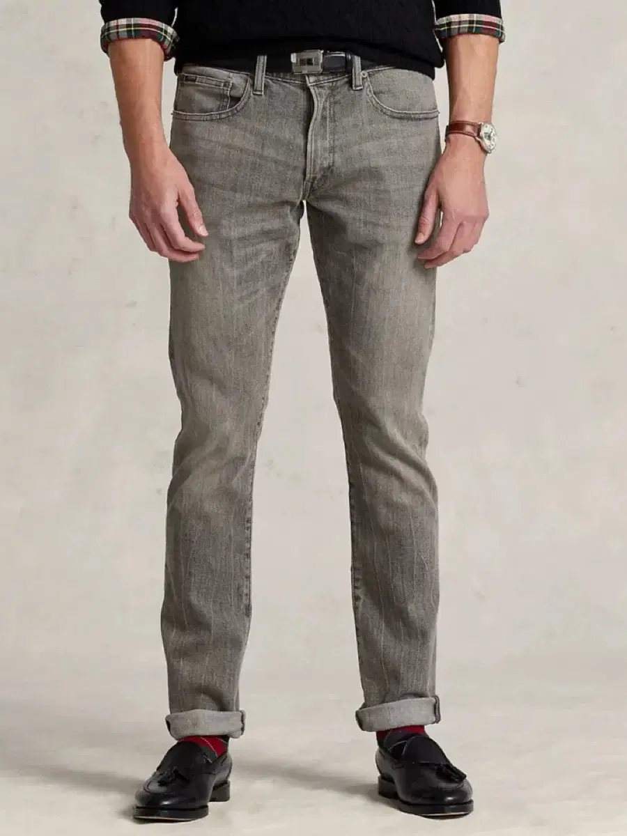 Polo Ralph Lauren Sullivan Slim Gray Whiskered Denim