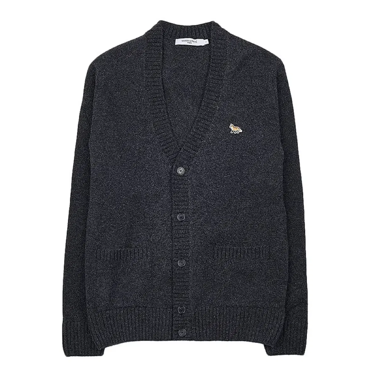 (XL size)Maison Kitsune Fox Patch Cozy Cardigan