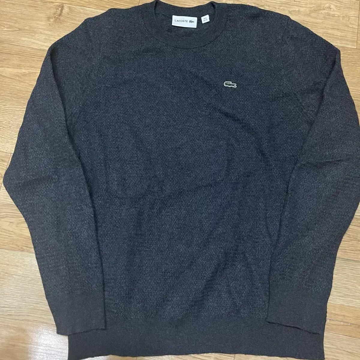 Lacoste Wool knit charcoal gray size XL