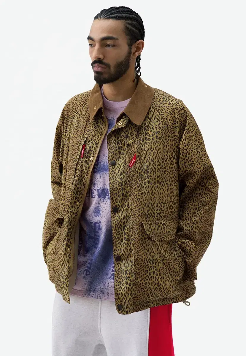 Supreme x Barbour Waxjacket M Leopard Leopard