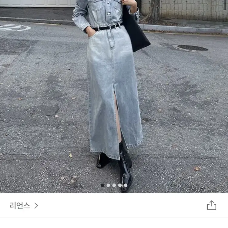 리언스 데님 원피스 새상품