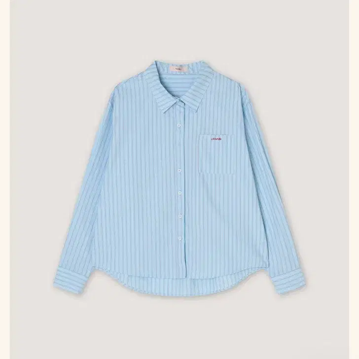 Meriko_ 메리코 Moment Stripe Shirt - Sky bl