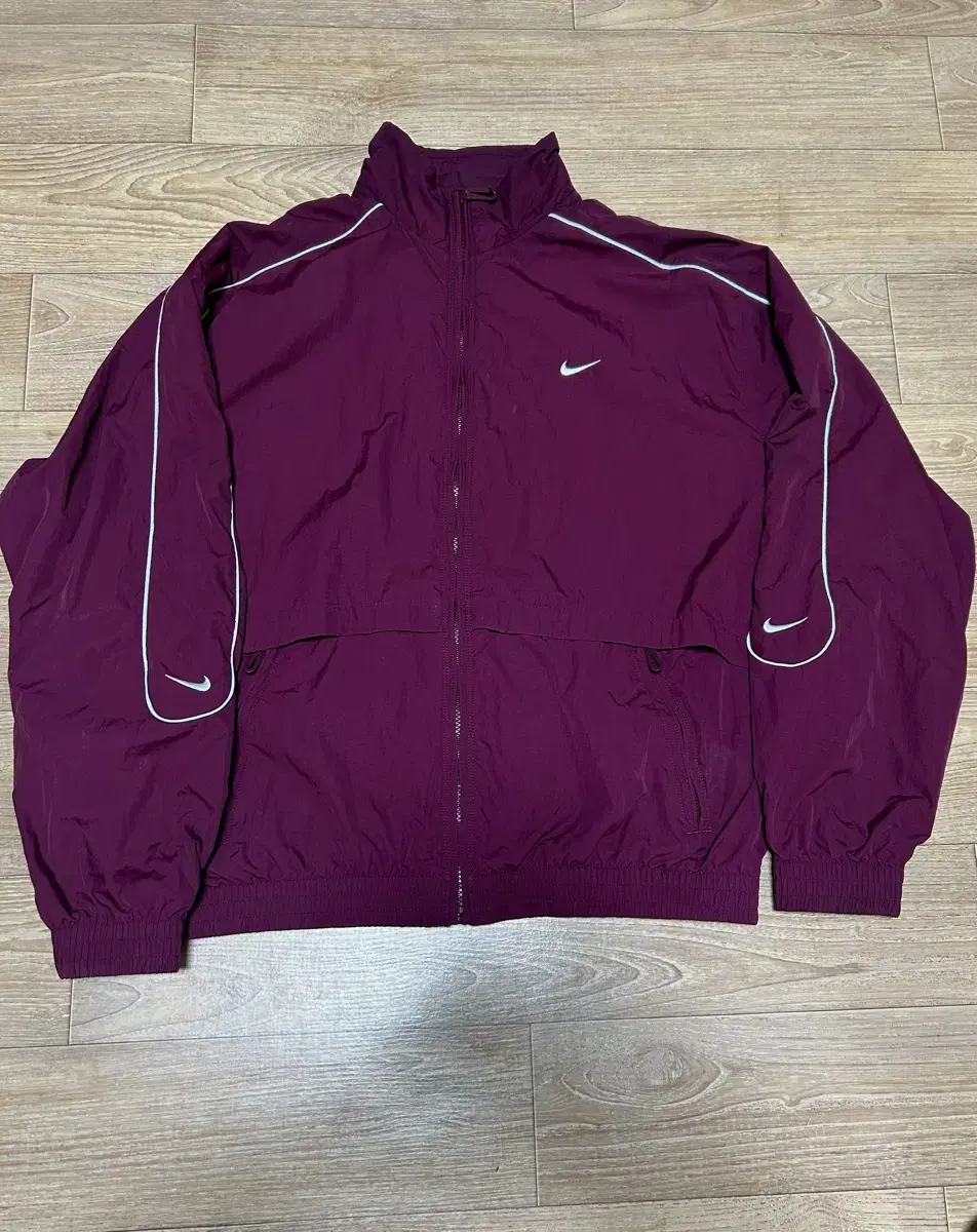 Nike Solo Swoosh Woven Track Jacket Size M Night Maroon for sale