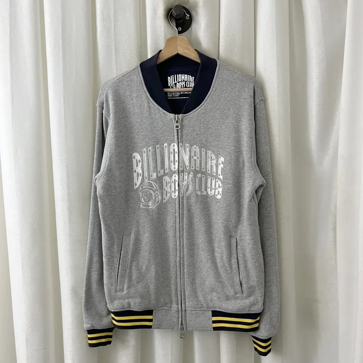 Billlie's Boys Club Gray Big Logo Two-Way Jacket