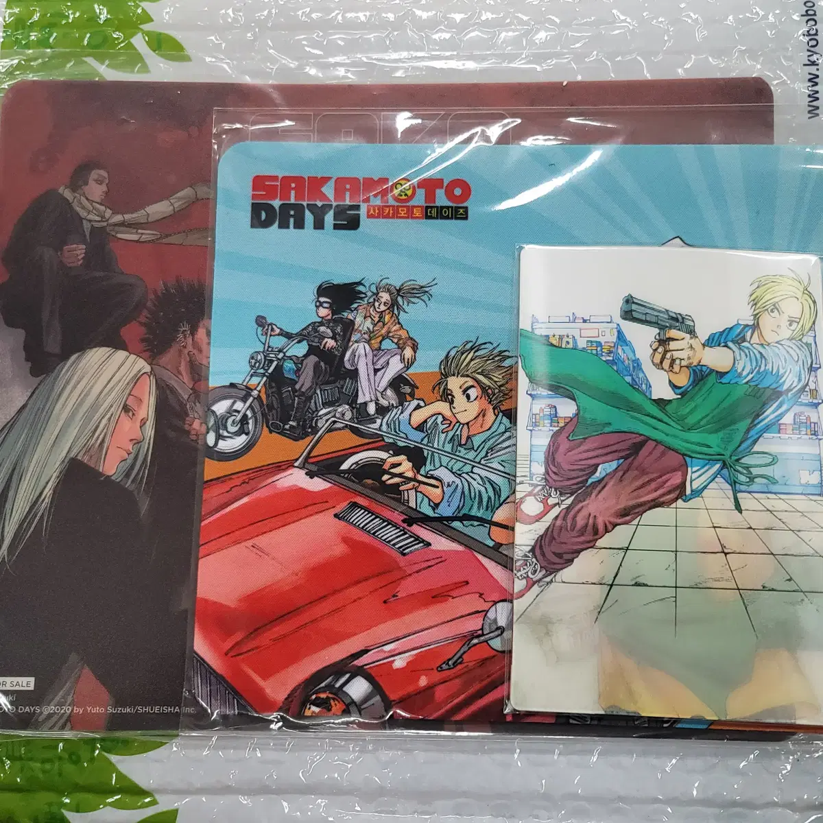 Sakamoto Days lenticular postcard. 2 types of mousepads sealed sell.