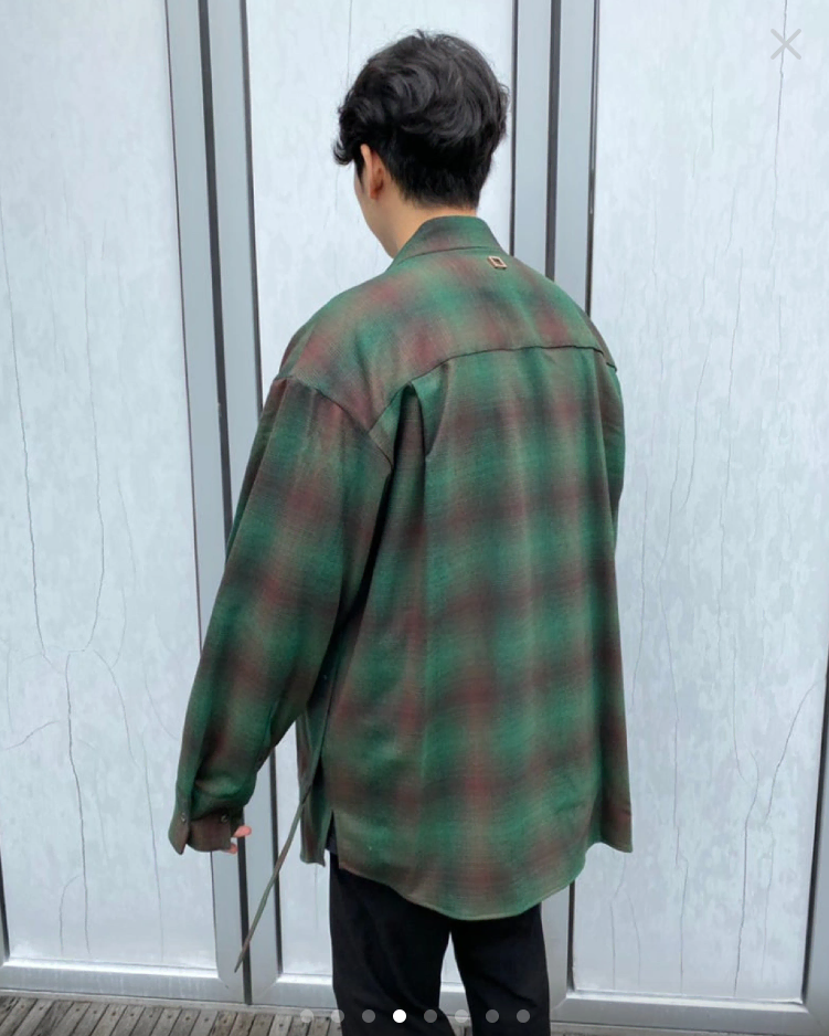 Wooyoung Mi Two-way Wool Check Shirt