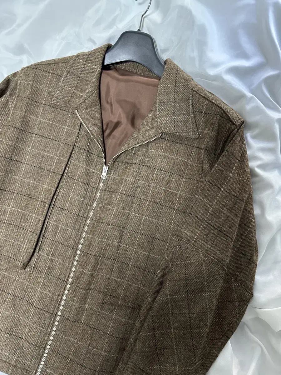 [M] Youth Drizzler Jacket Brown Check