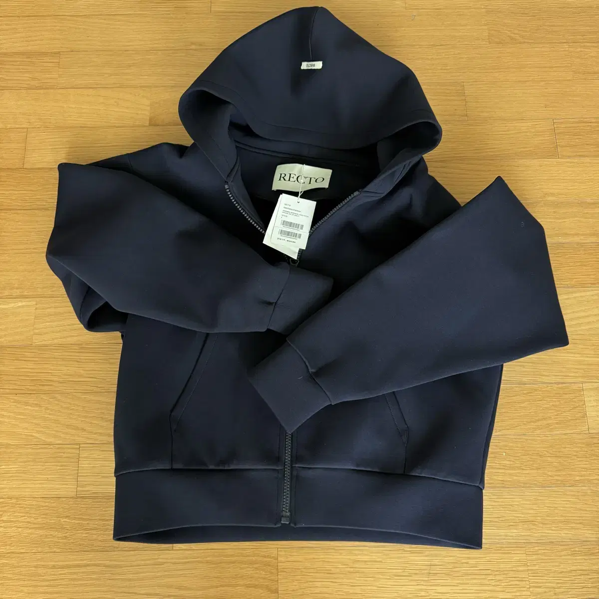 Recto Japanese Neoprene Hoodie Navy