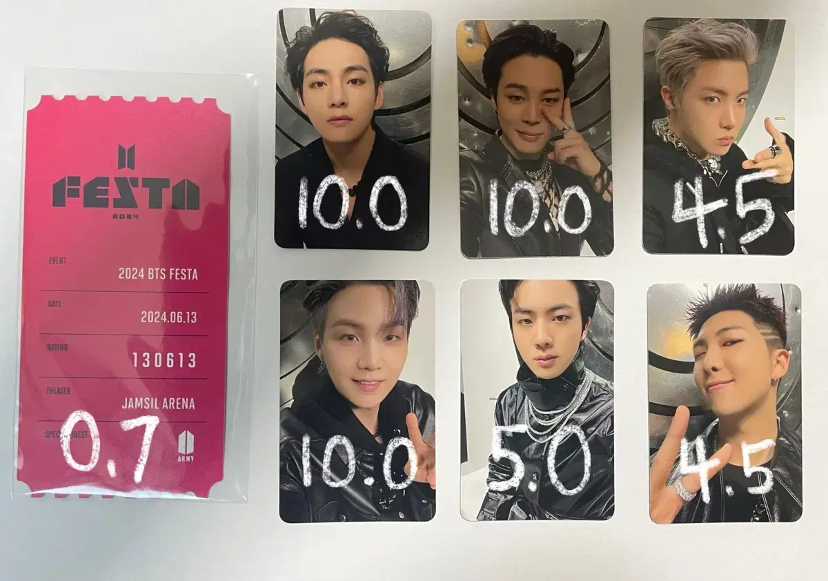 2024 BTS festa Ami Zone Photo Card (excluding Jungkook), Ticket