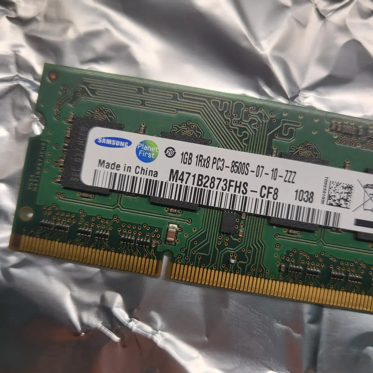 삼성전자 노트북 램 DDR3 1GB 1Rx8 8500S 1개(택포) 6천