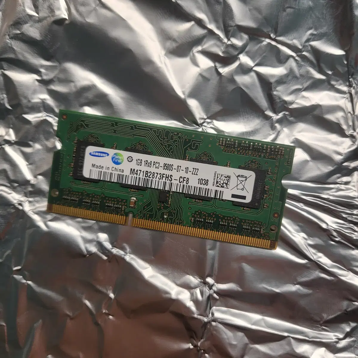 삼성전자 노트북 램 DDR3 1GB 1Rx8 8500S 1개(택포) 6천