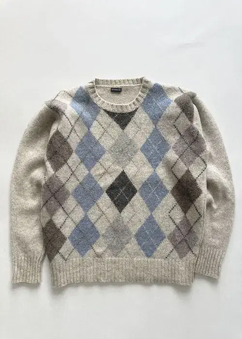 [F] SHETLAND WOOL 100% 아가일 니트