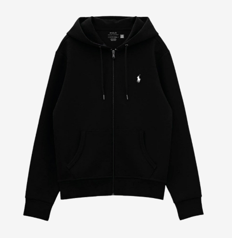 Polo Ralph Lauren Cotton Full Zip Hoodie Black