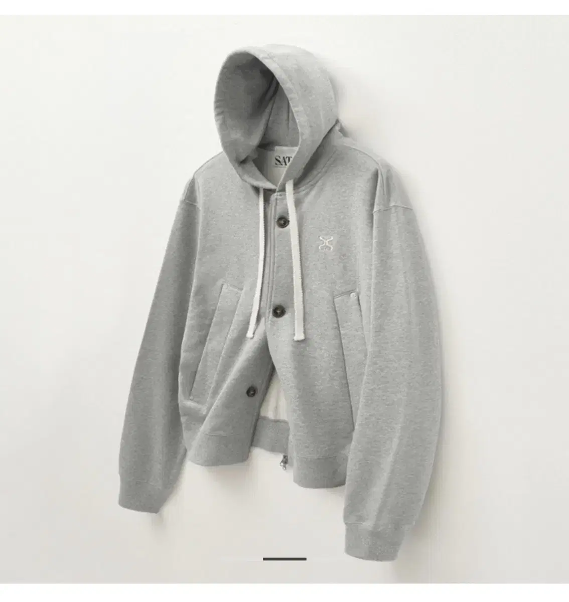 Setter SATUR Hooded zip-up melange gray L