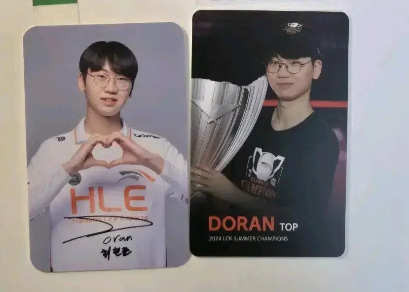 Hanwha HLE Doran photocard Photo Card