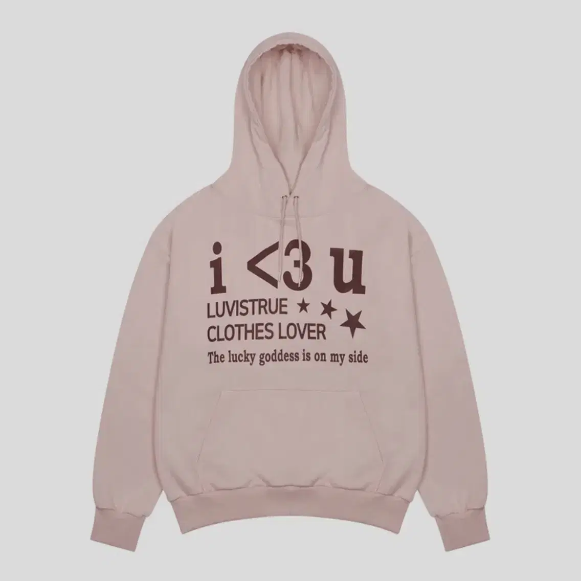 러브이즈트루 PA LETTERING HOODIE 새상품