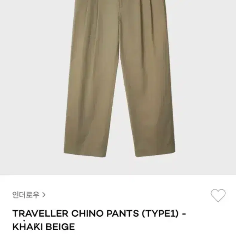 인더로우 TRAVELLER CHINO PANTS (TYPE1)