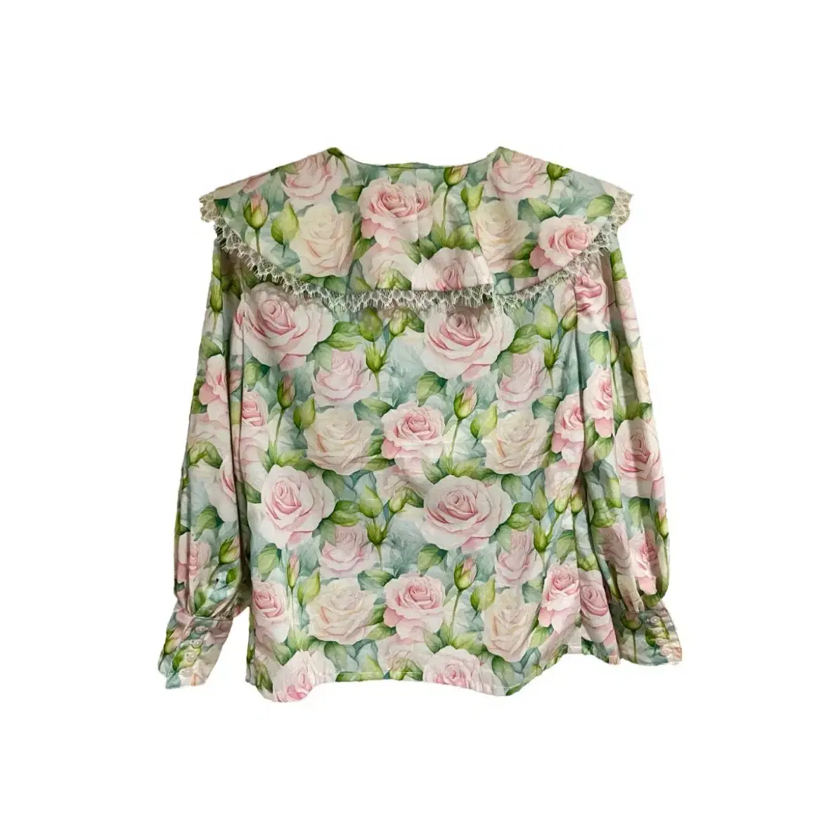 Rose frill handmade blouse