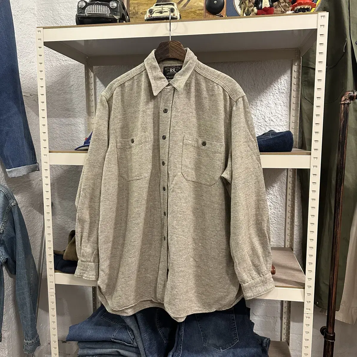 더블알엘 USA 90s 빈티지 울 셔츠 RRL