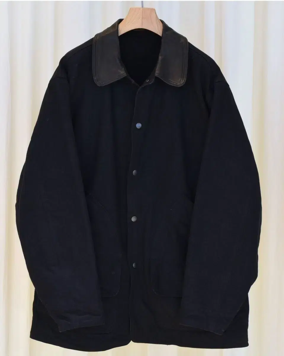 Komori Leather Denim Jacket