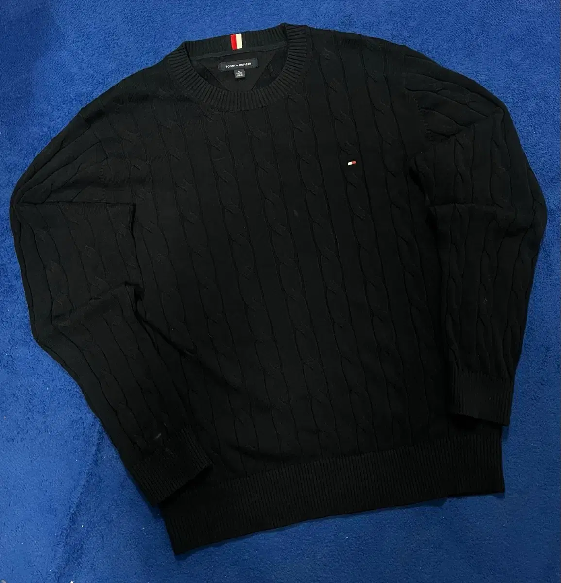 Tommy Hilfiger Pretzel Pattern Knit Navy