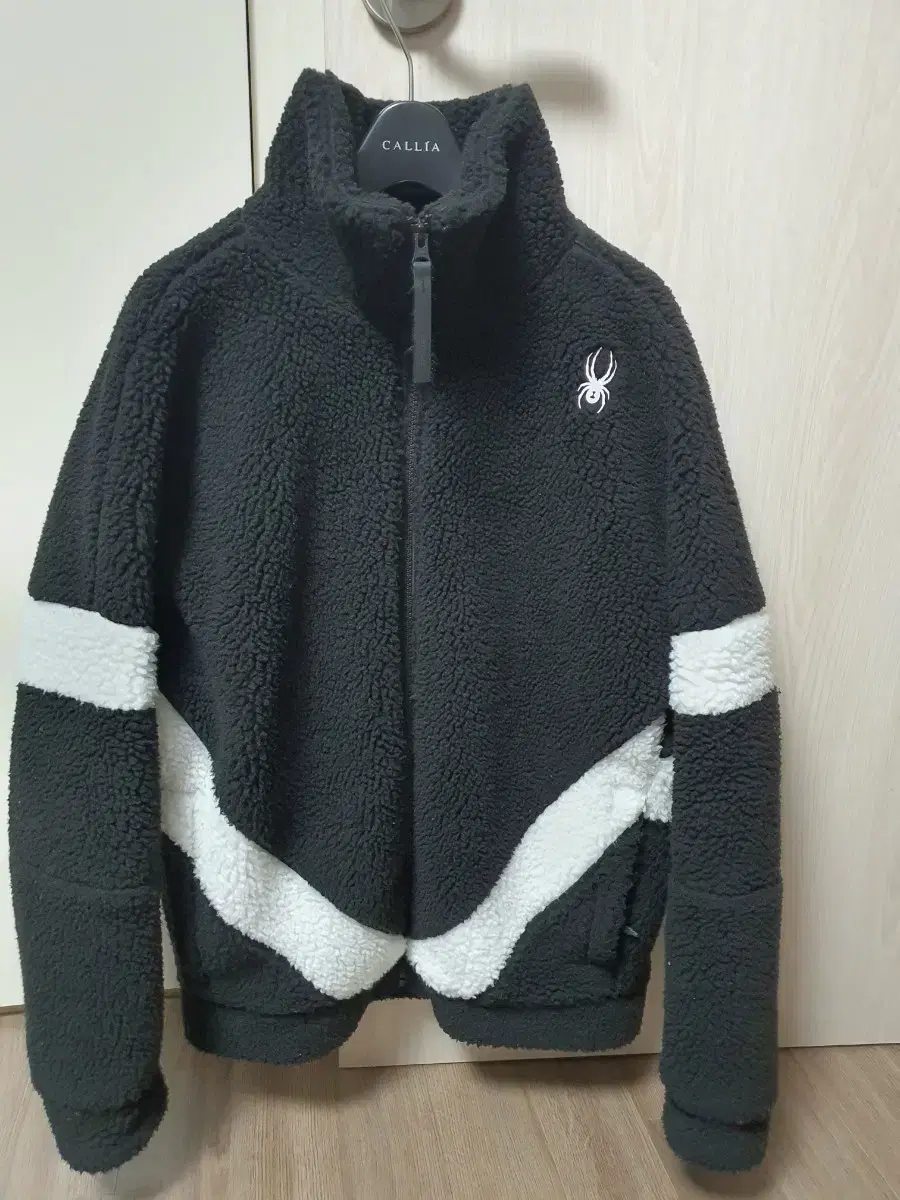 Spider Black Hoodless Men's Brushed Jumper