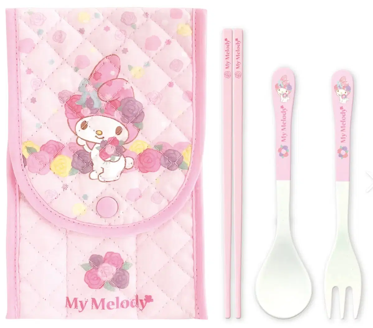 Sanrio Happy Kuji 2021 Flower My Melody Cutlery Set