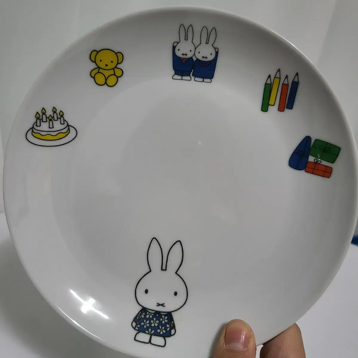 토끼 캐릭터 플레이트 피규어 빈티지 소품 접시 miffy 굿즈 가챠