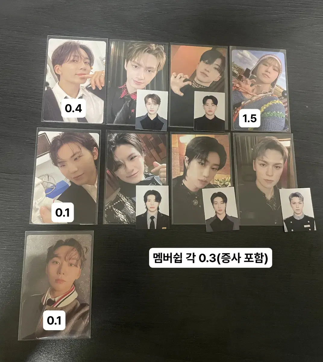 Seventeen photocard wts jeonghan jun hoshi woozi the8 vernon seungkwan yizhiyu 6.0