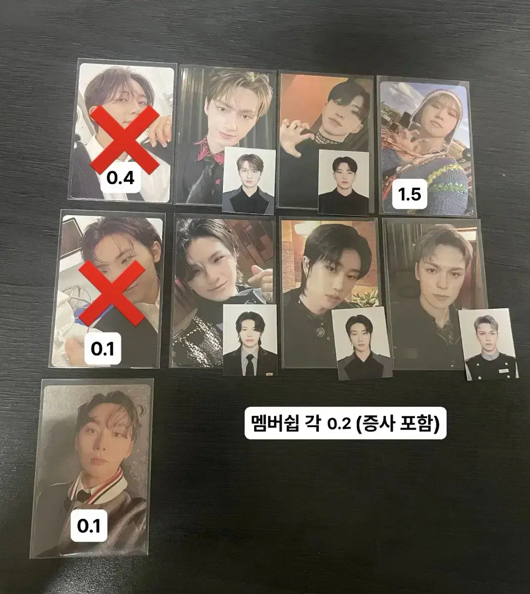 Seventeen photocard wts jeonghan jun hoshi woozi the8 vernon seungkwan yizhiyu 6.0