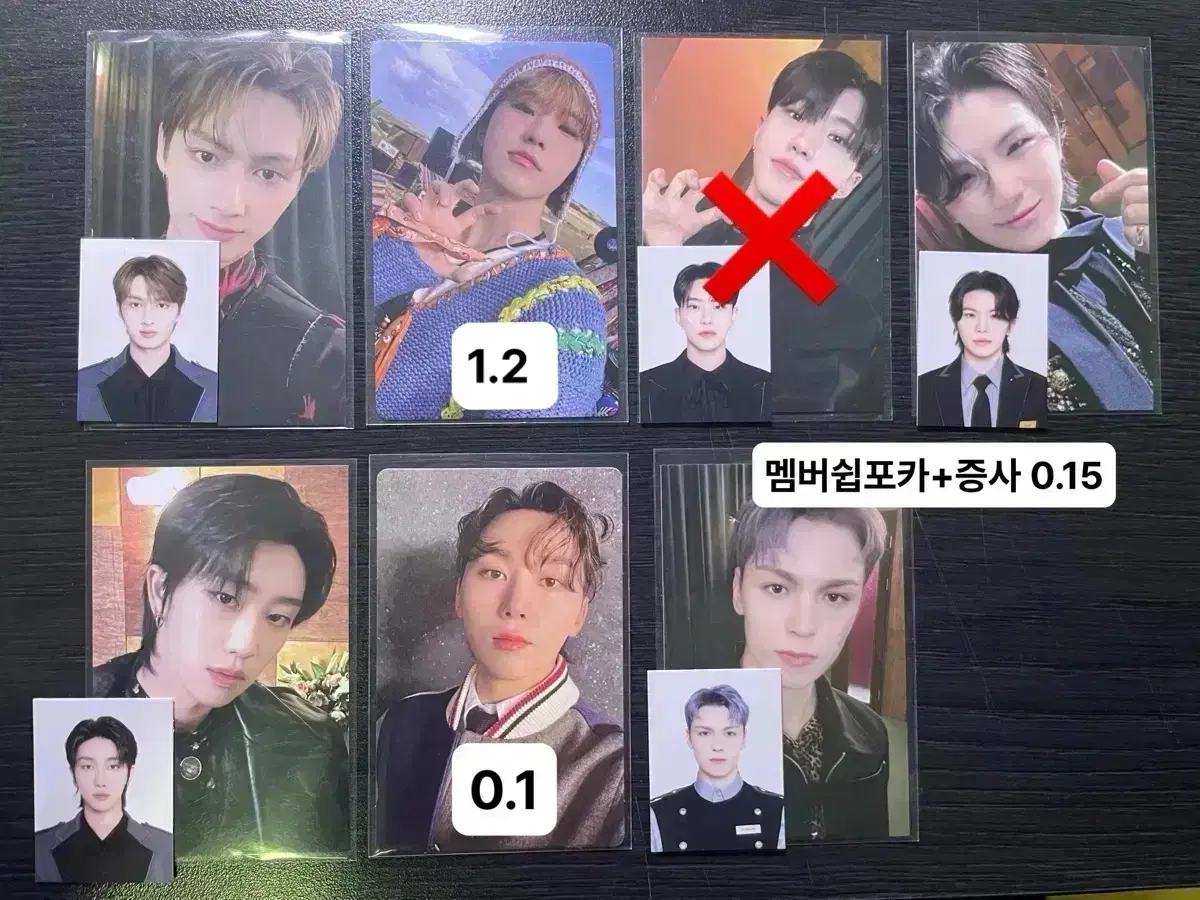 Seventeen photocard wts jeonghan jun hoshi woozi the8 vernon seungkwan yizhiyu 6.0