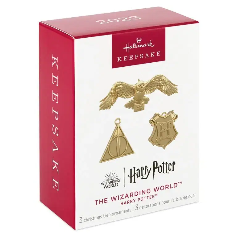 Harry Potter Hallmark Wizarding World Metal 3-piece Set Ornament Figures sealed sells