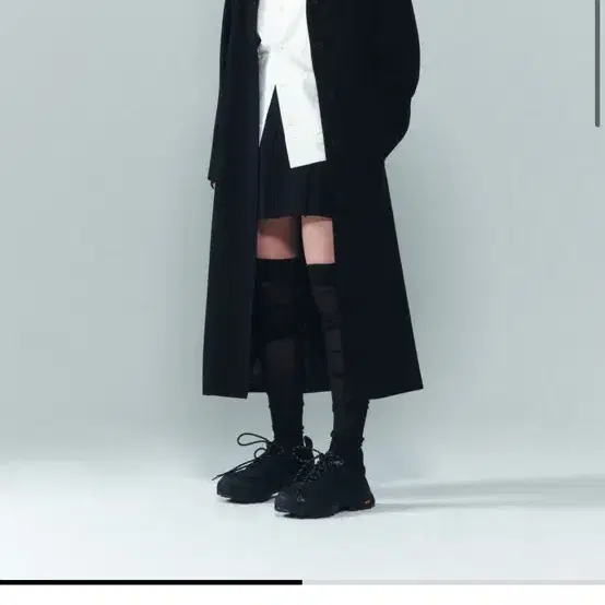 그로브 코트 Western Coat With Raw Edge [Black