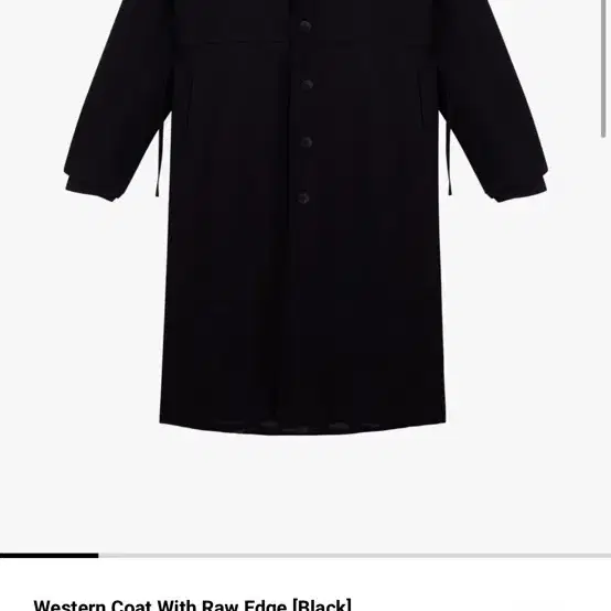 그로브 코트 Western Coat With Raw Edge [Black