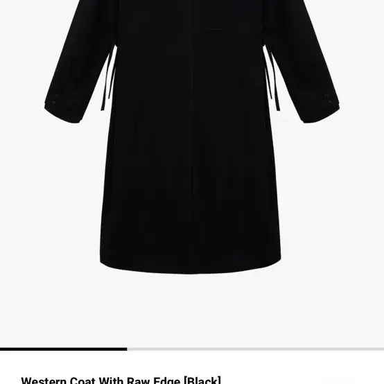 그로브 코트 Western Coat With Raw Edge [Black