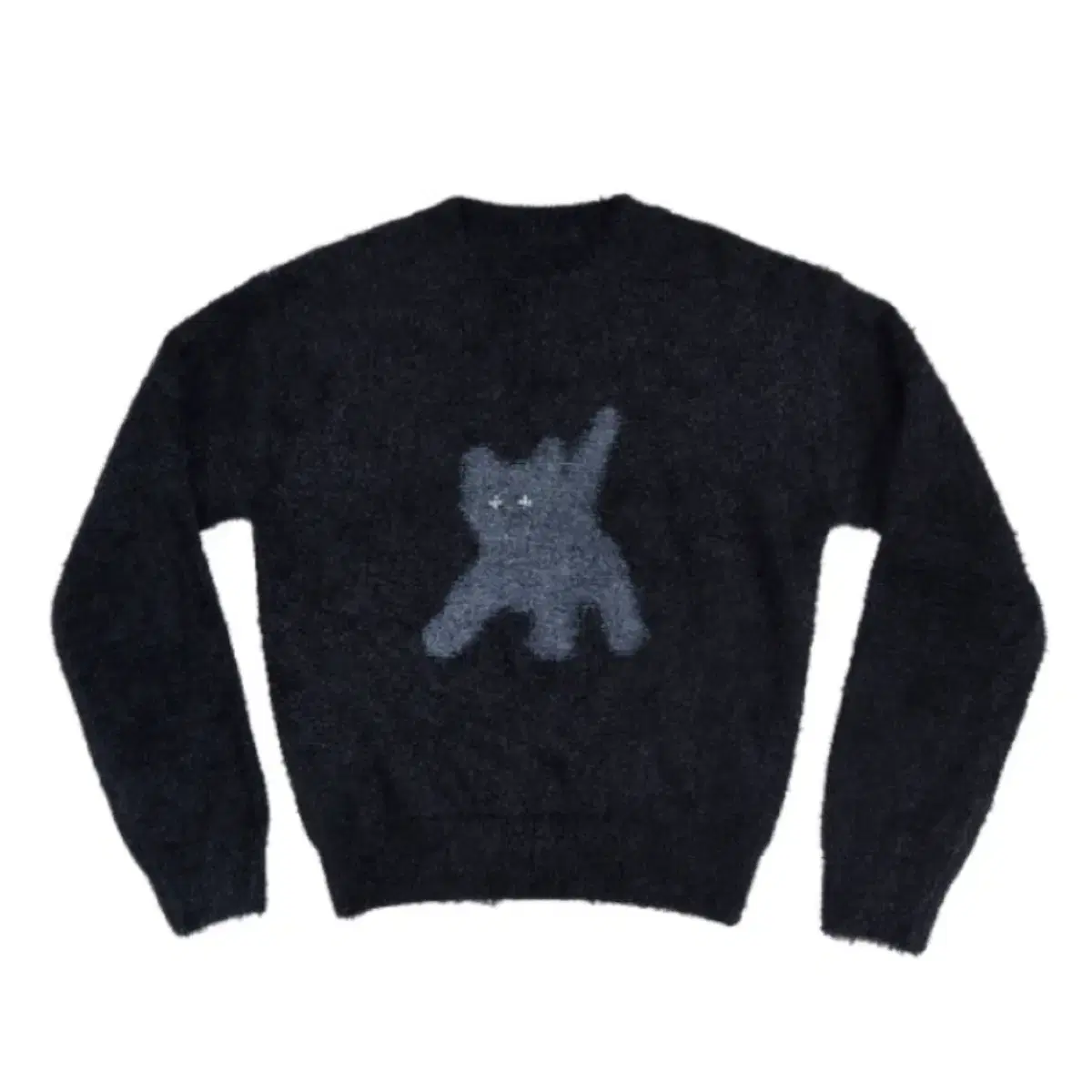 aeae Flashed Cats Angora Knit -[BLACK]